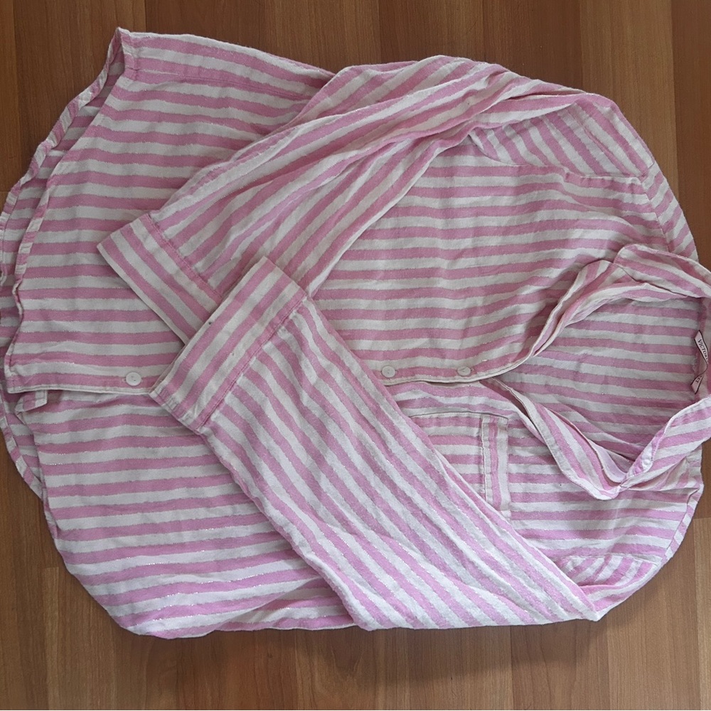 Victoria's Secret Pink and White Striped Fabric